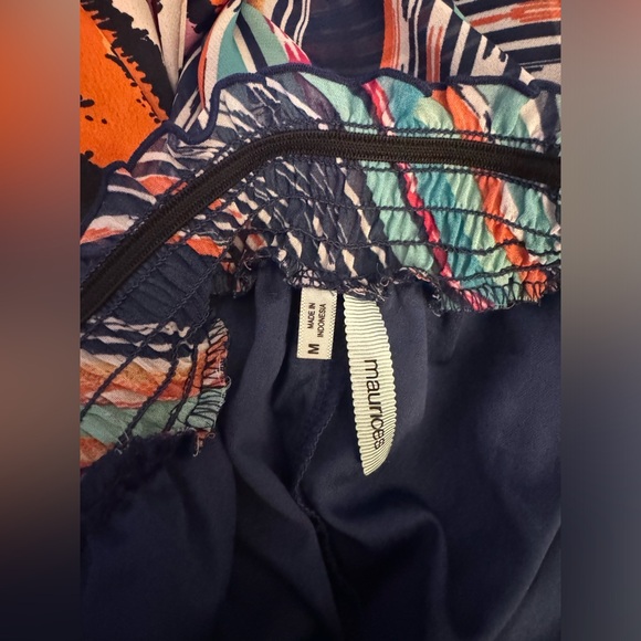 Maurices Striped Maxi Skirt Slits Lined Lightweight Multi Color Medium - Picture 9 of 9